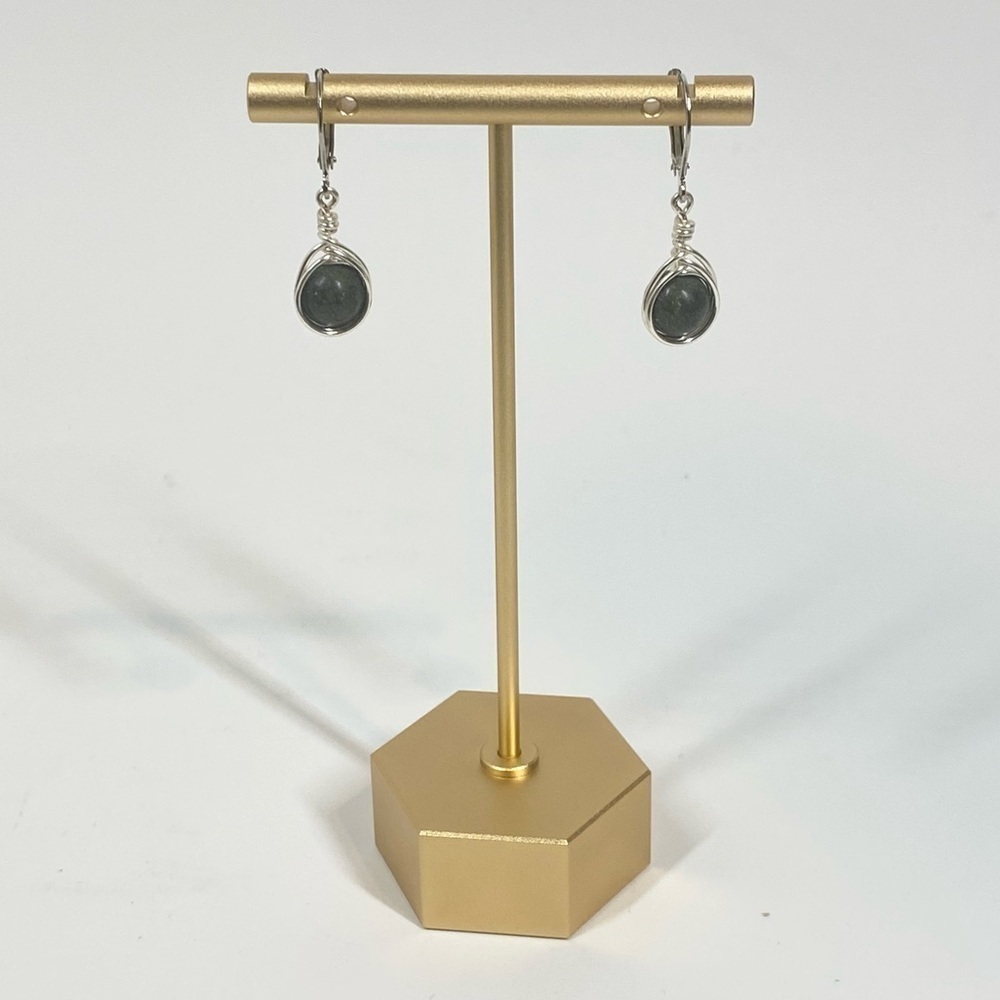 Handmade Russian Serpentine Dangling Earrings